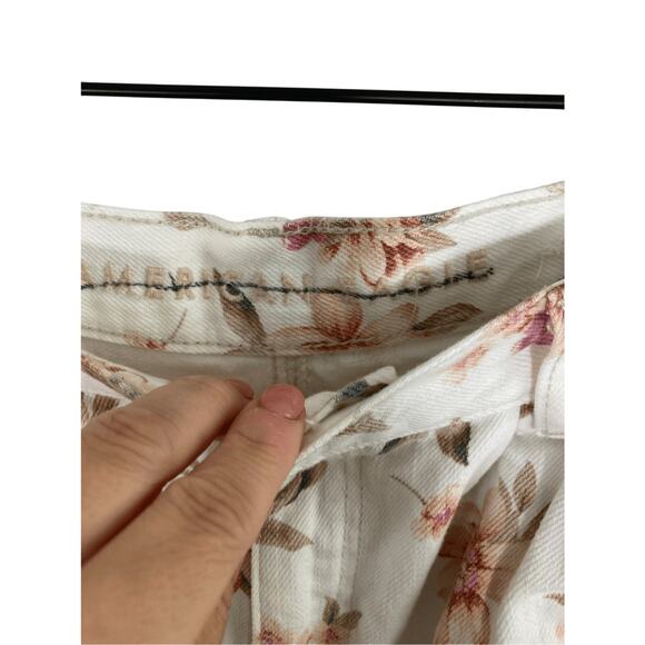 American Eagle Modest SZ 8 Mom Tumblr Floral Core Bloom Fairy Jeans - Picture 4 of 7